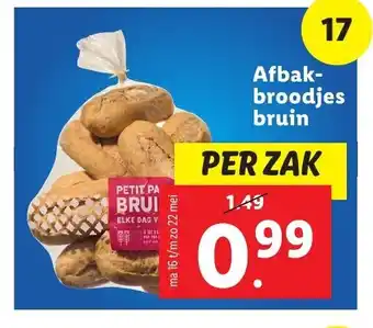 Lidl Afbak-broodjes bruin aanbieding