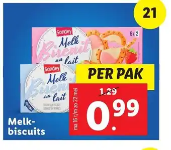 Lidl Melk- biscuits aanbieding