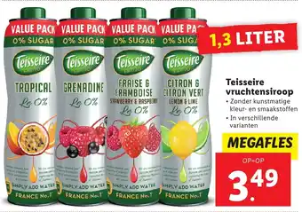 Lidl Teisseire vruchtensiroop aanbieding