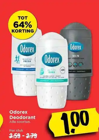 Vomar Voordeelmarkt Odorex Deodorant Tot aanbieding