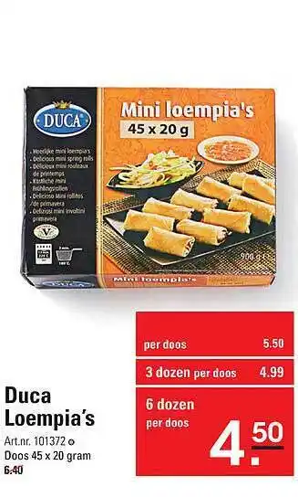 Sligro Duca Loempia's aanbieding