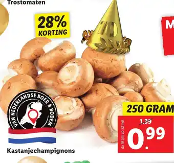 Lidl Kastanjechampignons 250g aanbieding