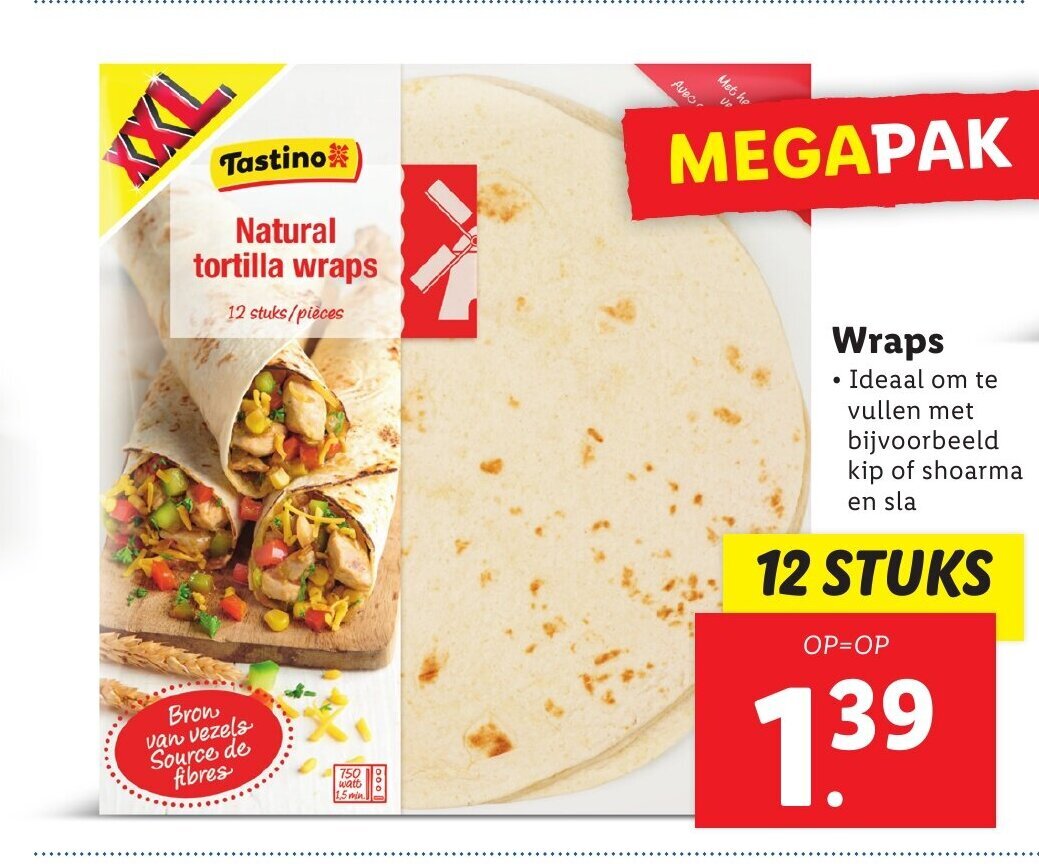 Wraps aanbieding bij Lidl