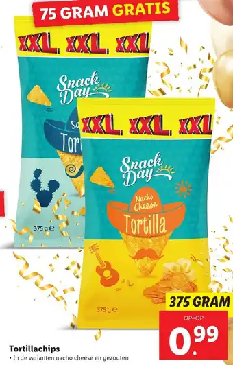 Lidl Tortillachips 375g aanbieding