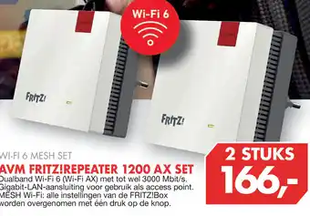 Vobis AVM Fritz!repeater 1200 AX set aanbieding