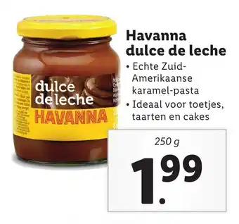 Lidl Havanna dulce de leche 250g aanbieding