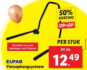 Lidl Fietsophangsysteem aanbieding