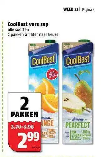 Poiesz CoolBest Vers Sap aanbieding