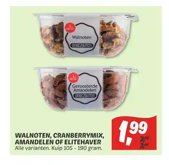 Dekamarkt Walnoten, cranberrymix, amandelen of elitehaver 105-190 gram aanbieding