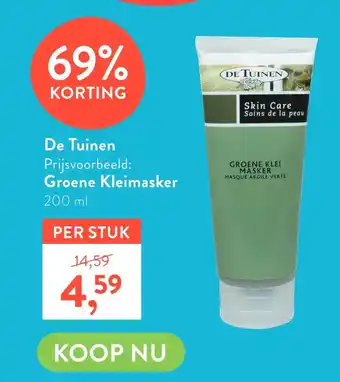 Holland & Barrett De Tuinen Groene Kleimasker aanbieding