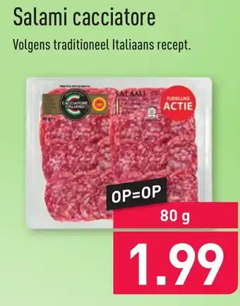 ALDI Salami cacciatore 80g aanbieding