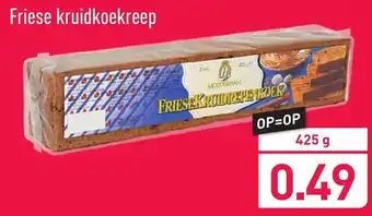 ALDI Friese kruidkoekreep 425g aanbieding