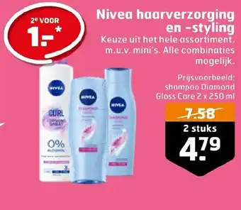 Trekpleister Nivea haarstyling en -styling aanbieding