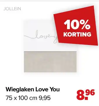 Babypark Wieglaken Love You aanbieding