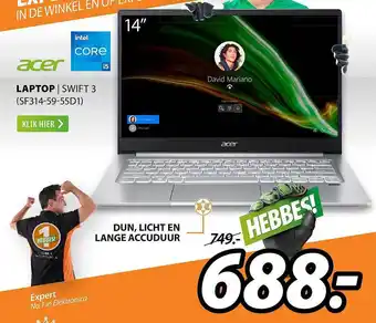 Expert Acer laptop swift 3 aanbieding