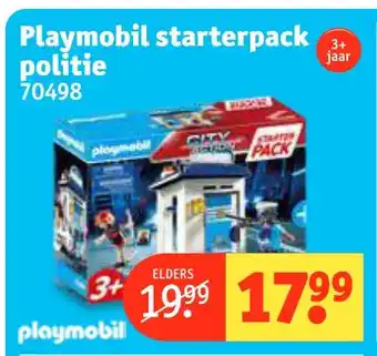 Kruidvat Playmobil starterpack politie aanbieding