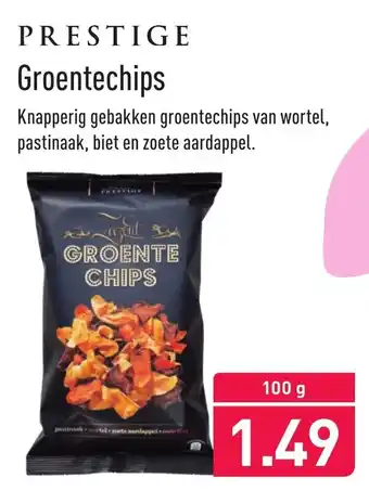 ALDI Prestige Groentechips 100g aanbieding