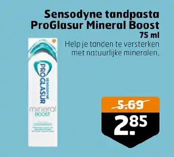 Trekpleister Sensodyne tandpasta ProGlasur Mineral Boost 75 ml aanbieding