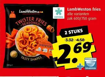 Boni LambWeston fries aanbieding