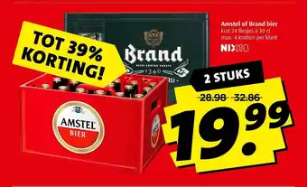 Boni Amstel Of brand bier tot 39% Korting aanbieding