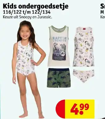 Kruidvat Kids ondergoedsetje 116/122 t/m 122/134 aanbieding