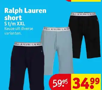 Kruidvat Ralph Lauren short S t/m XXL aanbieding