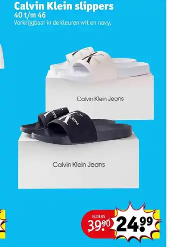 Kruidvat Calvin Kleine slippers 40 t/m 46 aanbieding