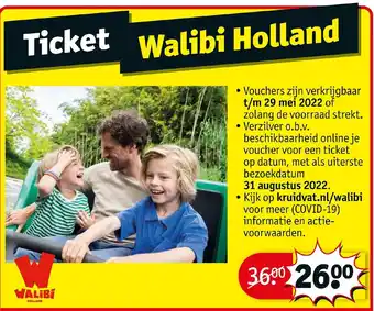 Kruidvat Ticket Walibi Holland aanbieding