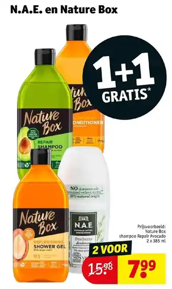 Kruidvat N.A.E. en Nature Box aanbieding