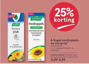 Etos A.Vogel oordruppels en oorspray 25% Korting aanbieding