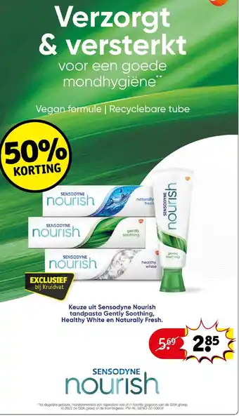 Kruidvat Sensodyne nourish aanbieding