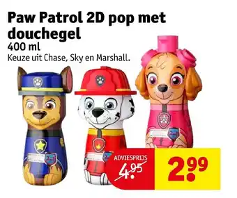 Kruidvat Paw Patrol 2D pop met douchegel 400 ml aanbieding