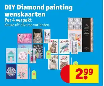 Kruidvat DIY Diamond painting wenskaarten aanbieding