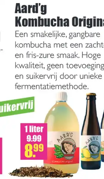 Gezond & Wel Aard'g kombucha original aanbieding