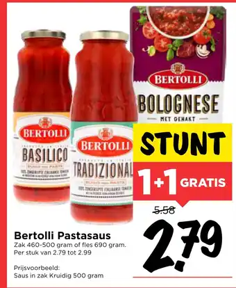 Vomar Voordeelmarkt Bertolli Pastasaus aanbieding