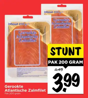 Vomar Voordeelmarkt Gerookte atlantische zalmfilet aanbieding