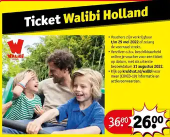 Kruidvat Ticket Walibi Holland aanbieding