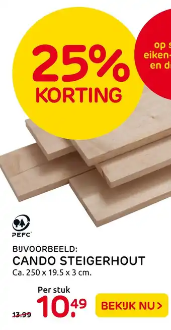 Praxis Cando steigerhout aanbieding