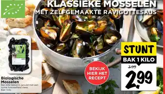 Vomar Voordeelmarkt Biologische Mosselen aanbieding