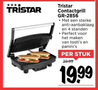 Vomar Voordeelmarkt Tristar Contactgrill GR-2856 aanbieding