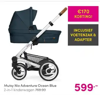 Baby & Tiener Mutsy Nio Adventure Ocean blue aanbieding