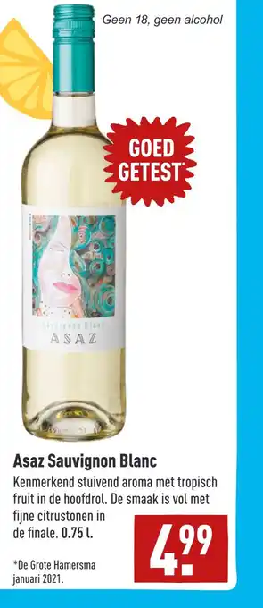 ALDI Asaz Sauvignon Blanc aanbieding