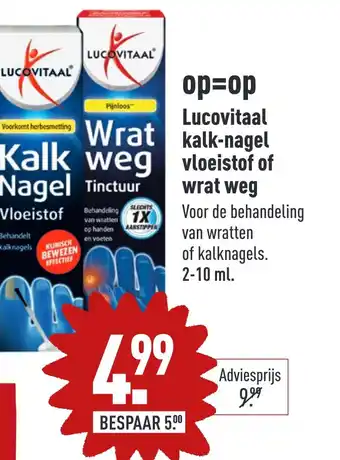 ALDI Lucovitaal kalk-nagel vloeistof of wrat weg aanbieding