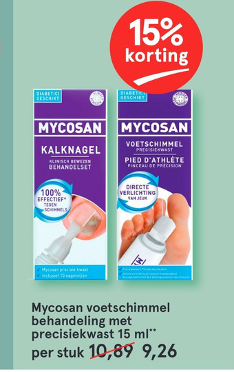 Etos Mycosan voetschimmel behandeling met precisiekwast 15 ml** aanbieding