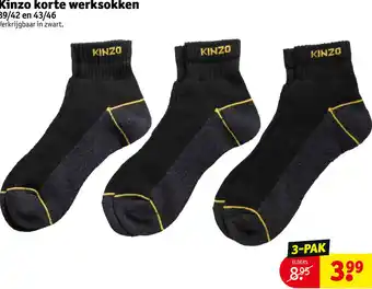 Kruidvat Kinzo korte werksokken aanbieding