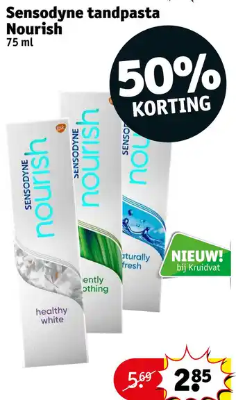 Kruidvat Sensodyne tandpasta Nourish aanbieding