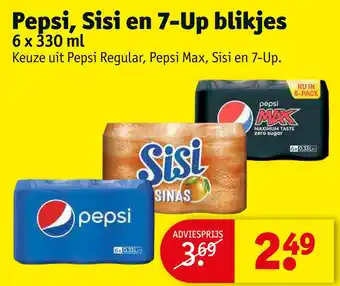 Kruidvat Pepsi, Sisi en 7-Up blikjes aanbieding