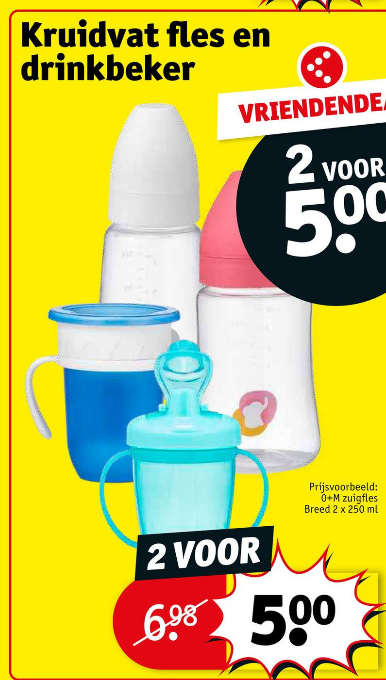 Kruidvat fles en drinkbeker aanbieding bij Kruidvat