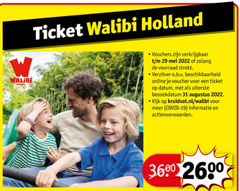 Kruidvat Ticket Walibi Holland aanbieding