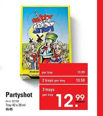 Sligro Partyshot 40x20ml aanbieding